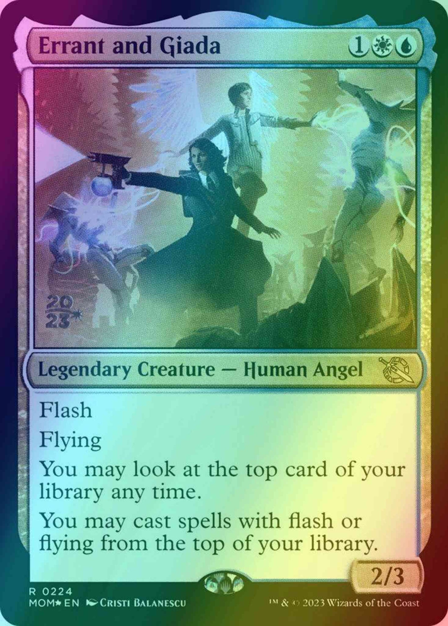 Errant and Giada [224s] [Prerelease] [March of the Machine: Promos] [Foil]