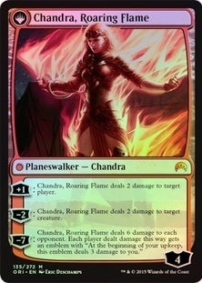 Chandra, Fire of Kaladesh // Chandra, Roaring Flame [135s] [Magic Origins Promos] [Foil]