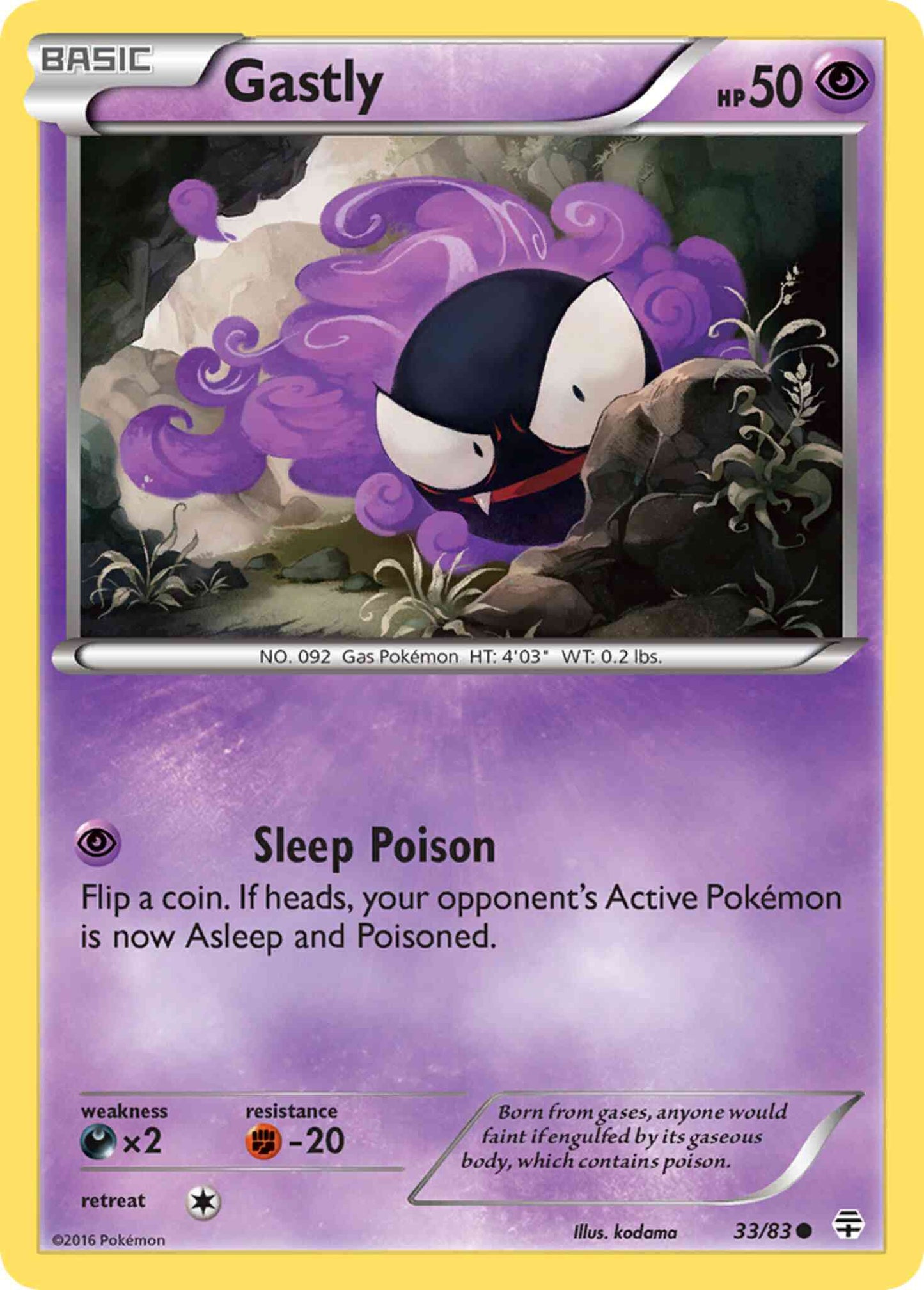 Gastly - 33/83 - Common [g1-33] [Reverse Holo]
