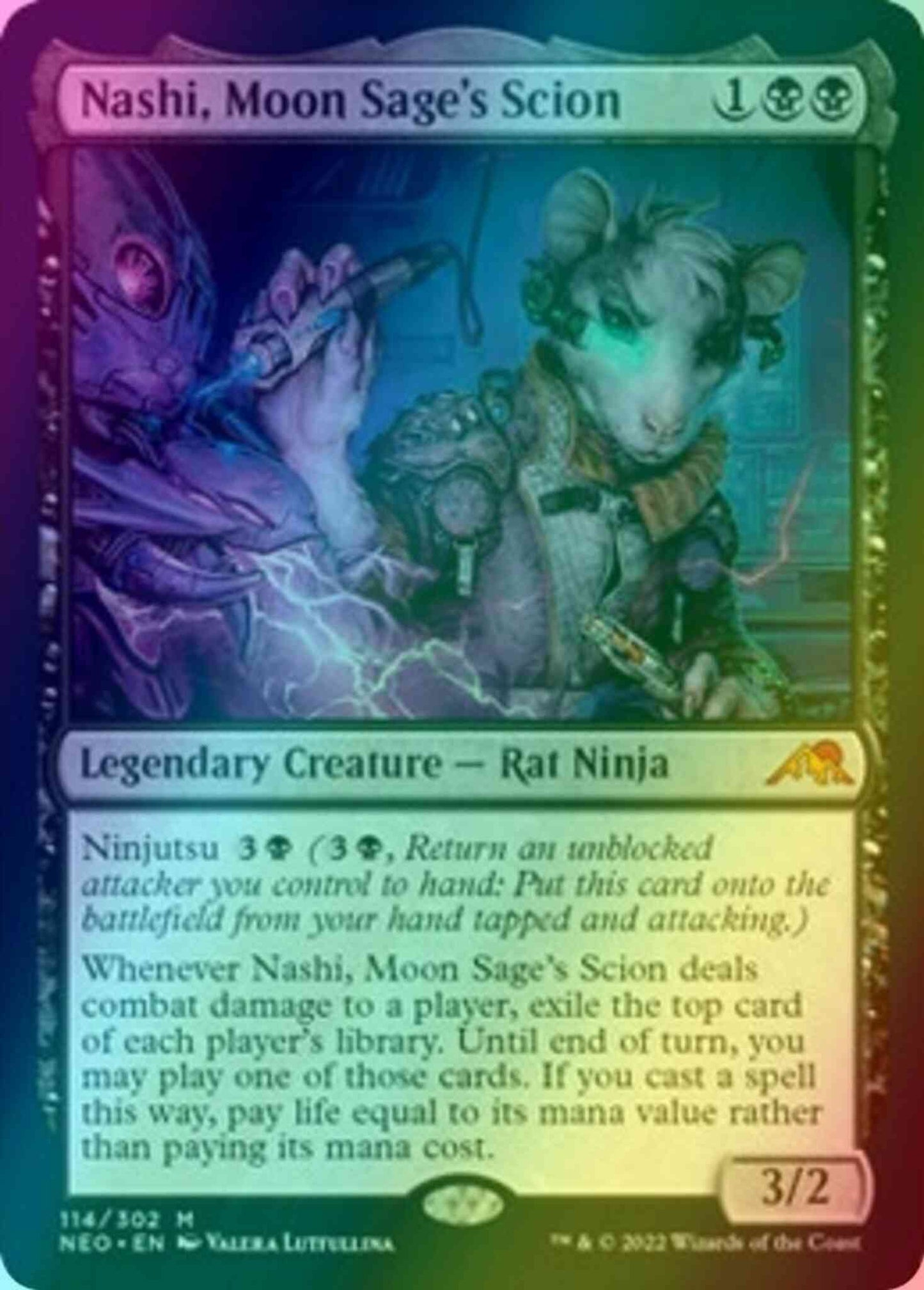 Nashi, Moon Sage's Scion [114] [Kamigawa: Neon Dynasty] [Foil]