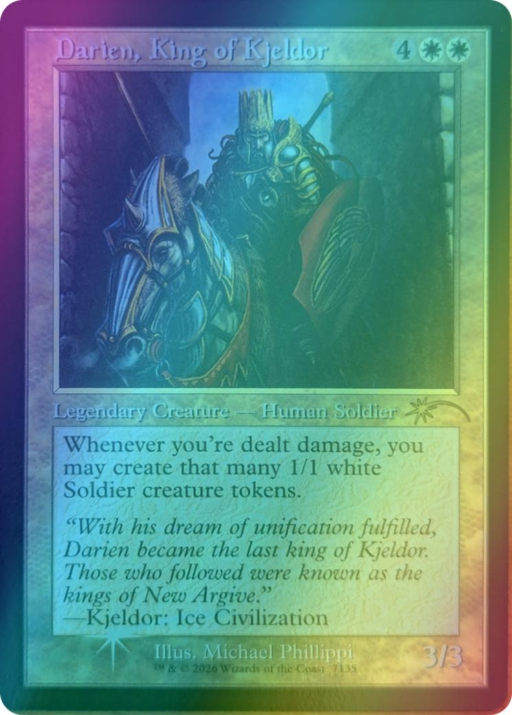Darien, King of Kjeldor [7135] [Retro Frame] [Handsome Humans] [Secret Lair Drop] [Foil]