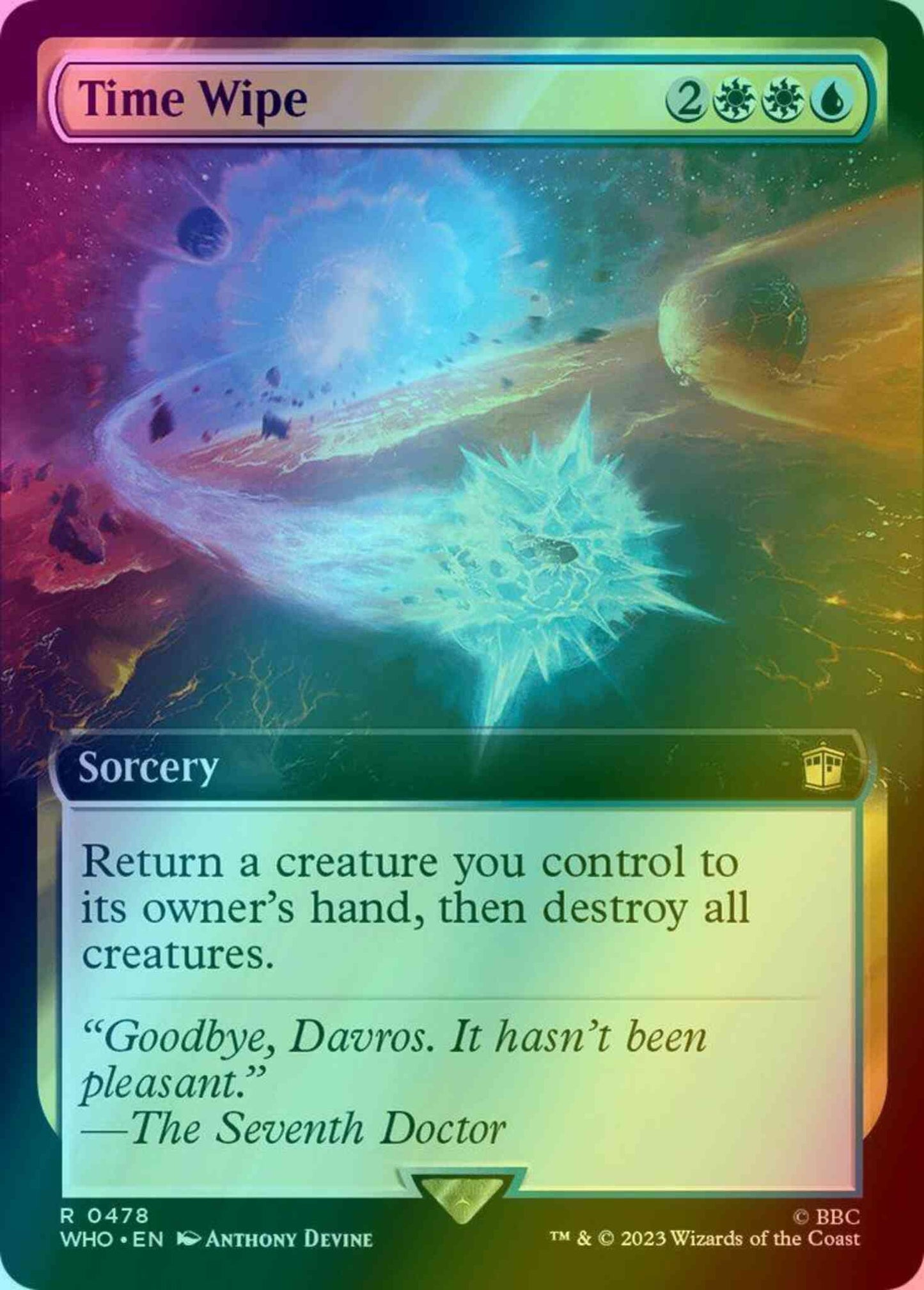 Time Wipe [478] [Extended Art] [Universes Beyond: Doctor Who] [Foil]