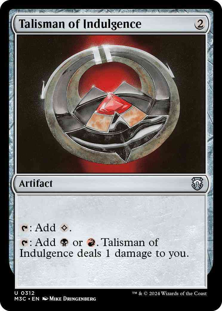 Talisman of Indulgence [312] [Modern Horizons 3: Commander] [Ripple Foil]
