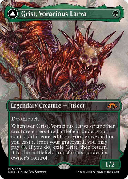 Grist, Voracious Larva // Grist, the Plague Swarm [446] [Borderless] [Modern Horizons 3] [Foil]