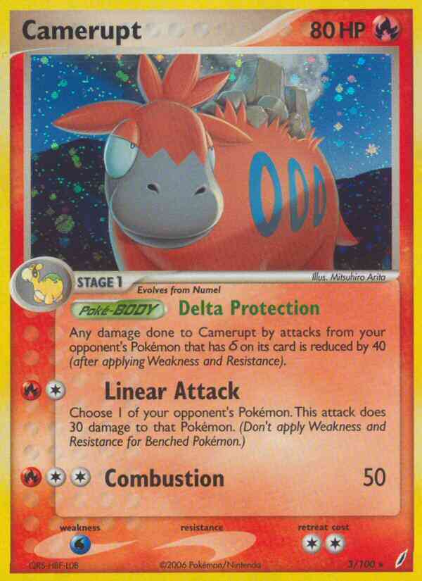 Camerupt - 3/100 - Rare Holo [ex14-3] [Reverse Holo]