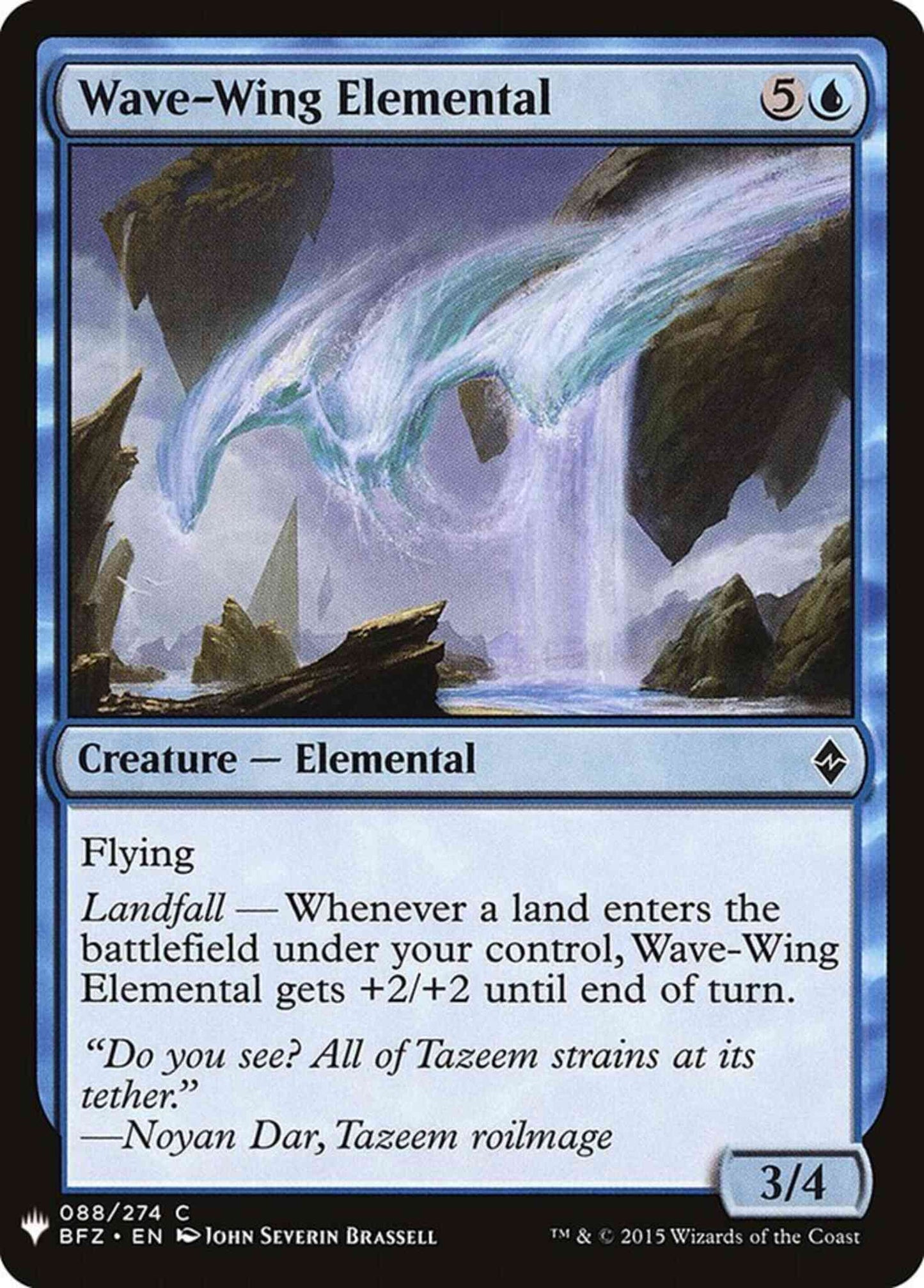 Wave-Wing Elemental [BFZ-88] [The List] [Non-Foil]