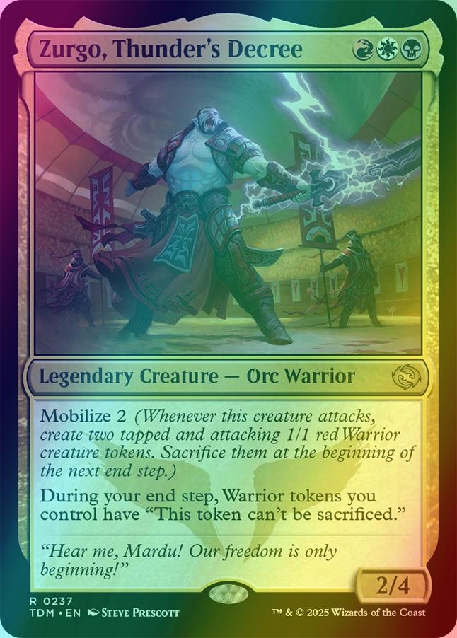 Zurgo, Thunder's Decree [237] [Tarkir: Dragonstorm] [Foil]