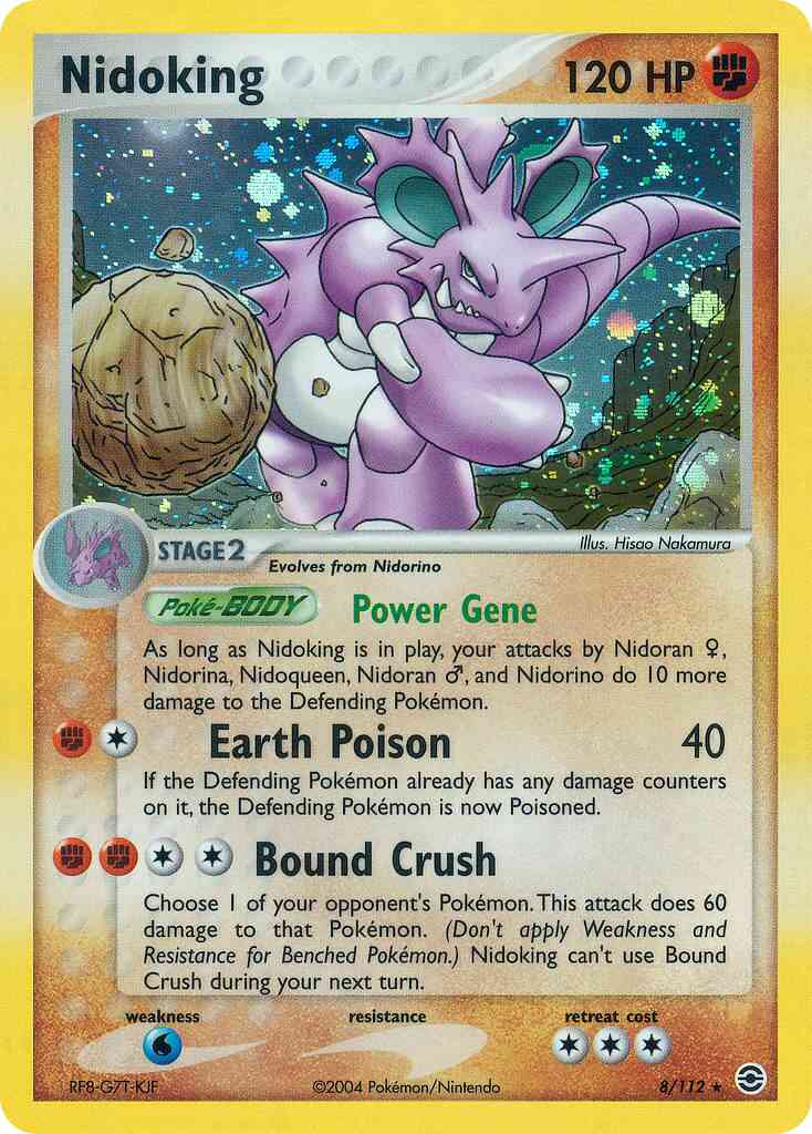 Nidoking - 8/112 - Rare Holo [ex6-8] [Reverse Holo]