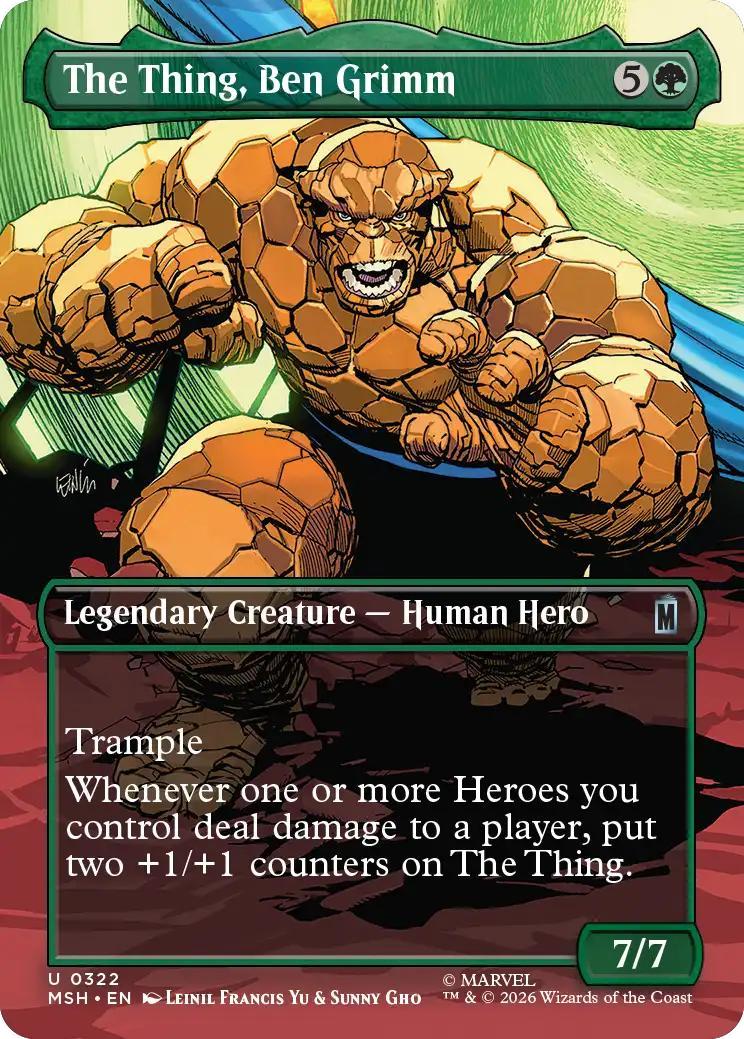 The Thing, Ben Grimm [322] [Borderless] [Scene] [Marvel Super Heroes] [Non-Foil]
