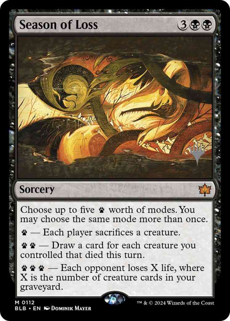 Season of Loss [112p] [Promo Pack] [Bloomburrow: Promos] [Foil]