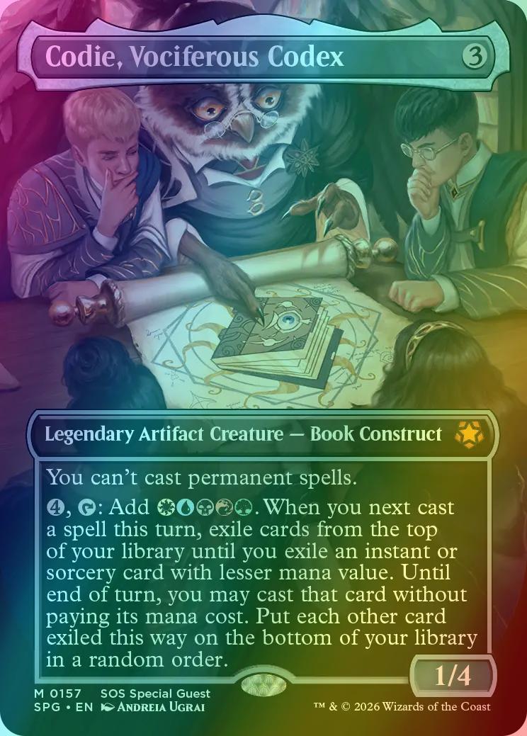 Codie, Vociferous Codex [157] [Borderless] [Special Guests] [Foil]