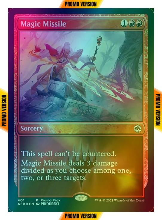 Magic Missile [401] [Dark Frame Promo Pack] [Adventures in the Forgotten Realms] [Foil]