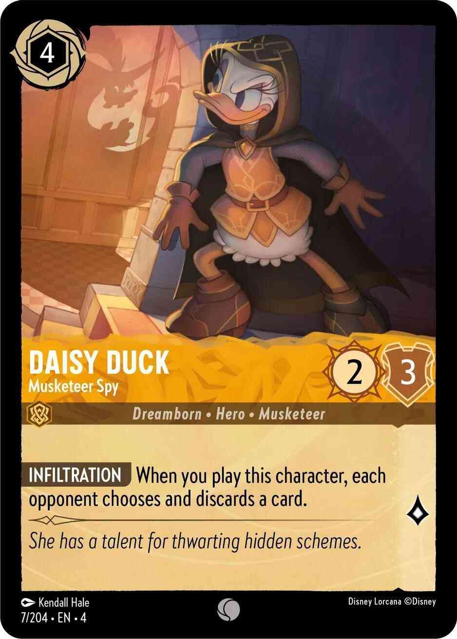Daisy Duck - Musketeer Spy - 7/204 [Ursula's Return] [Non-Foil]