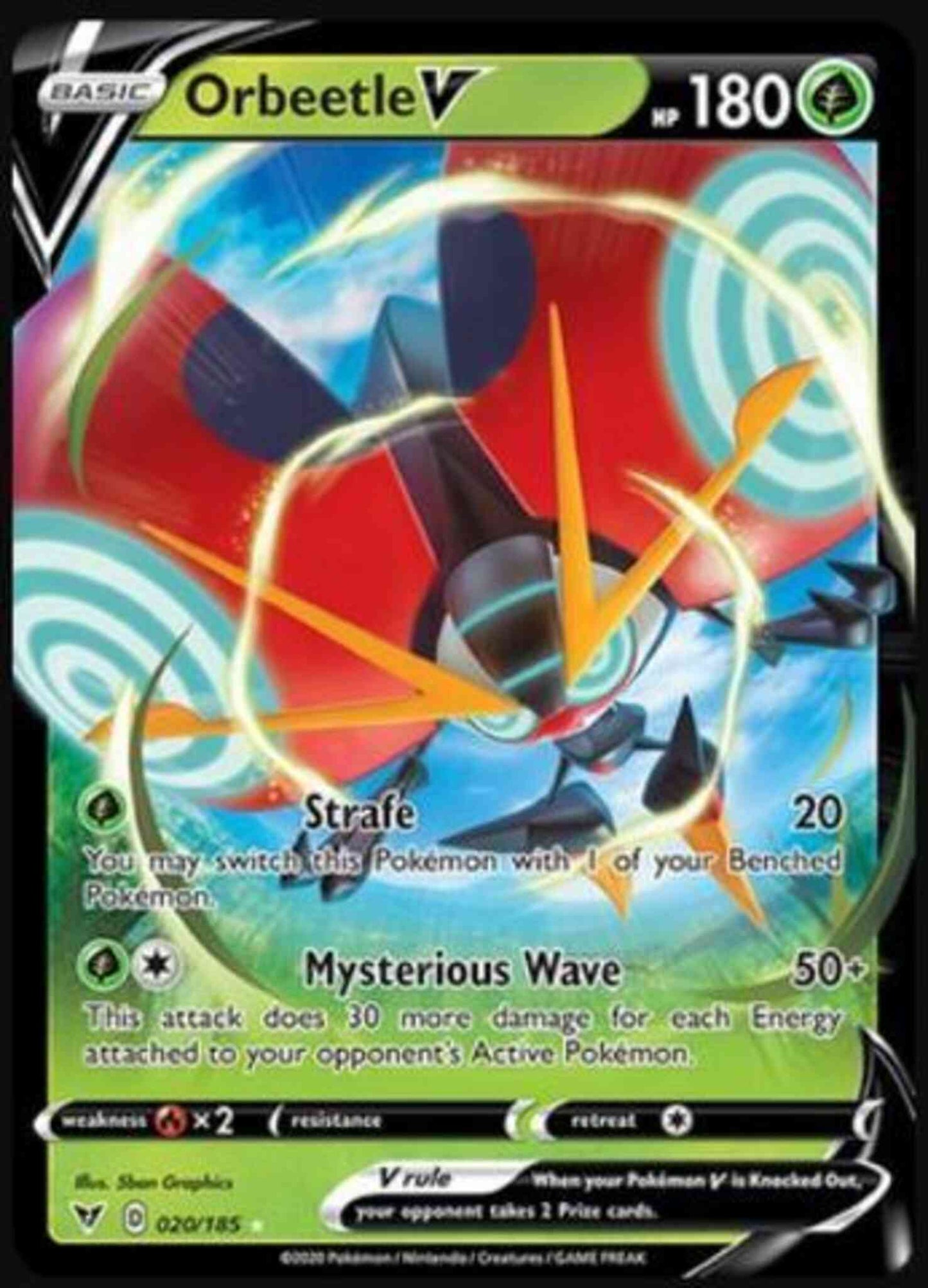 Orbeetle V - 020/185 - Rare Holo V [swsh4-020] [Ultra]