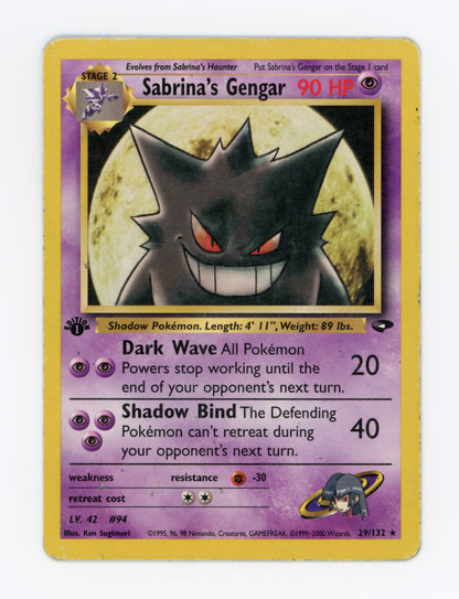 Sabrina's Gengar — Damaged|Rare|1st Edition — ID 18112