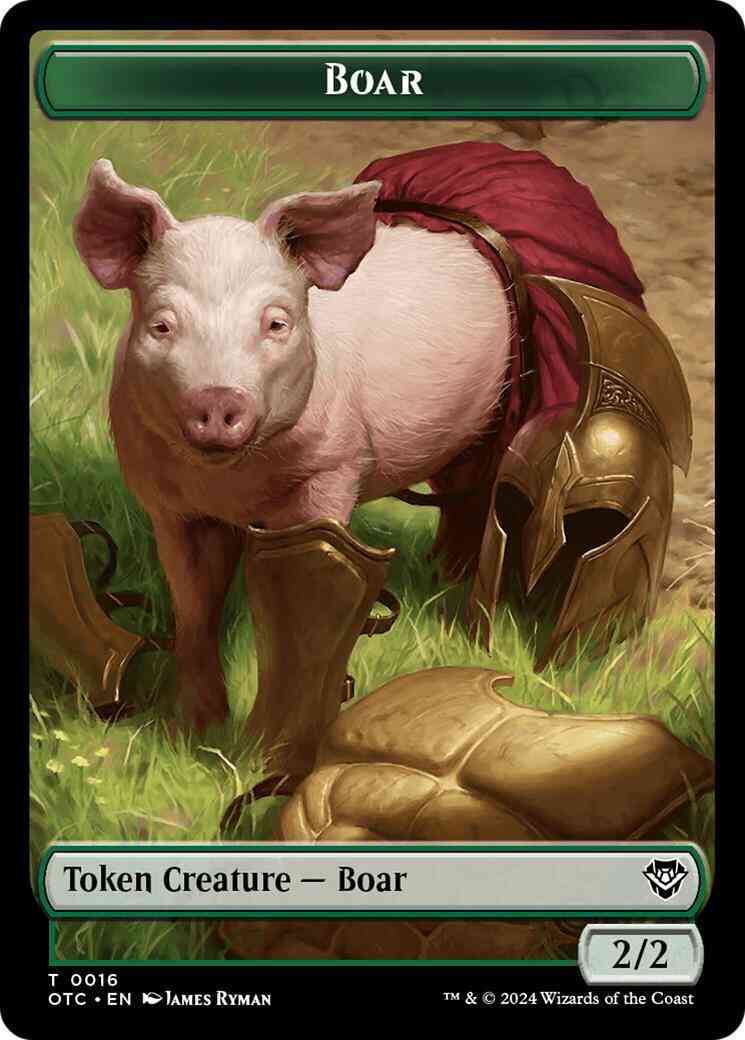 Boar Token (16) // Drake Token (05) [Outlaws of Thunder Junction: Commander: Tokens] [Non-Foil]