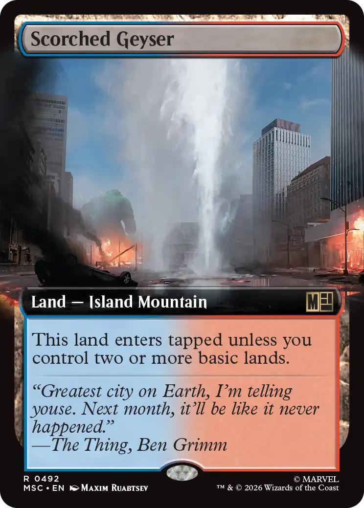 Scorched Geyser [492] [Extended Art] [Marvel Super Heroes: Commander] [Non-Foil]