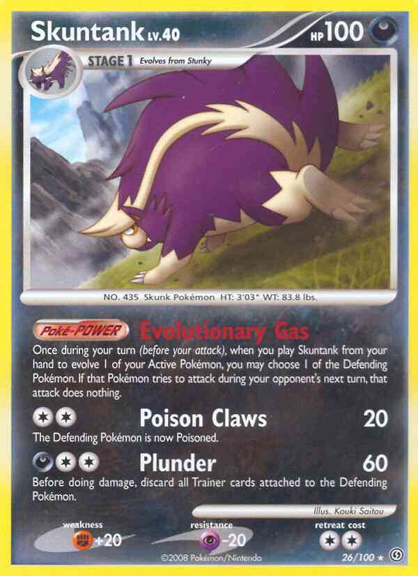 Skuntank - 26/100 - Rare [dp7-26] [Non-Holo]