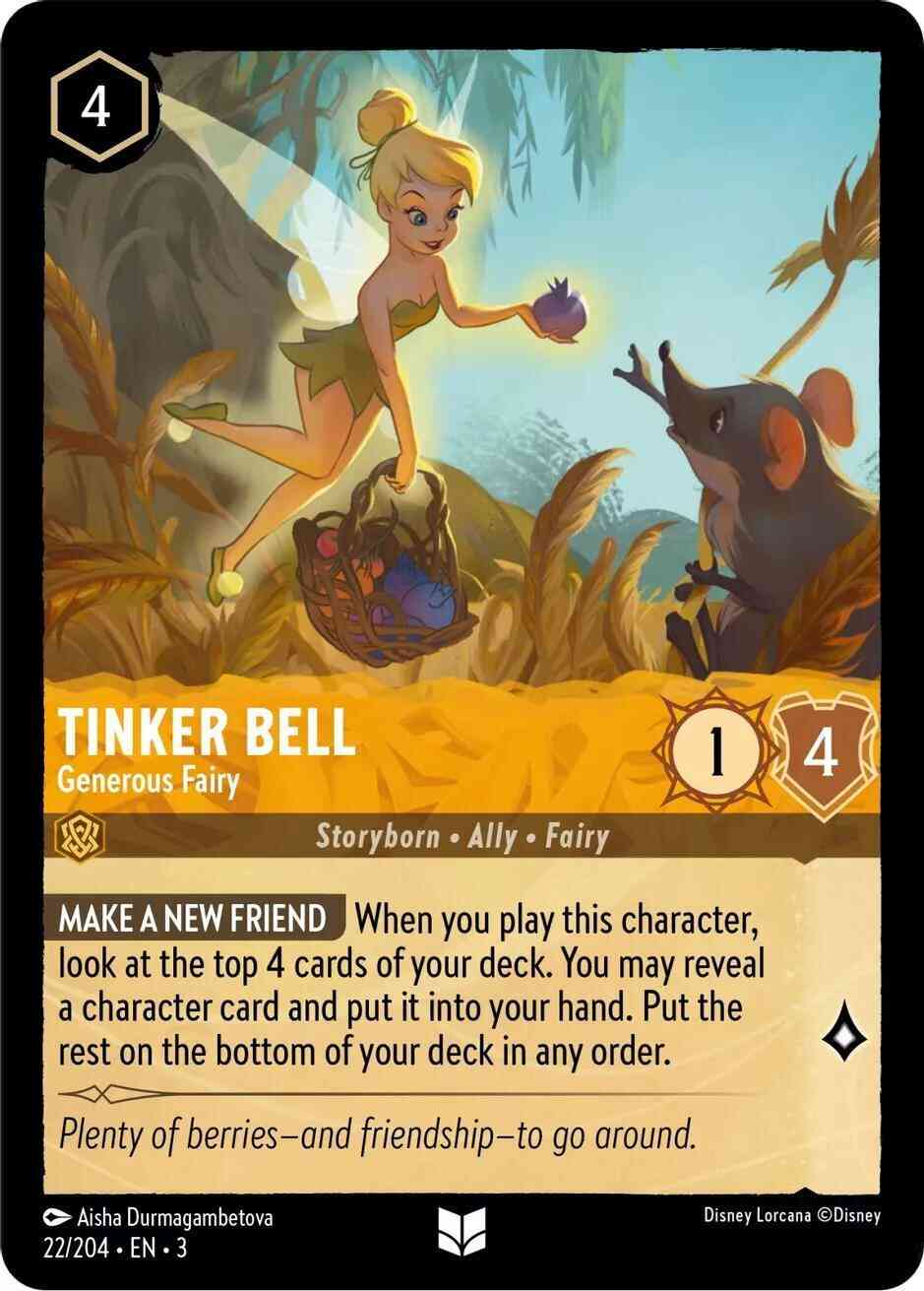 Tinker Bell - Generous Fairy - 22/204 [Into the Inklands] [Non-Foil]