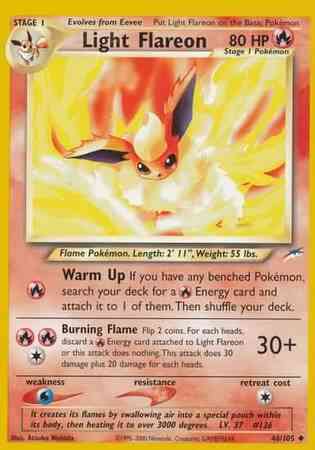 Light Flareon - 46/105 - Uncommon - Unlimited [neo4U-46] [Non-Holo]