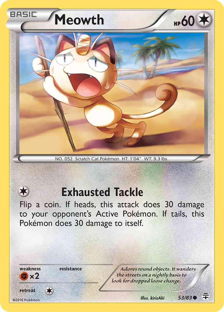 Meowth - 53/83 - Common [g1-53] [Reverse Holo]