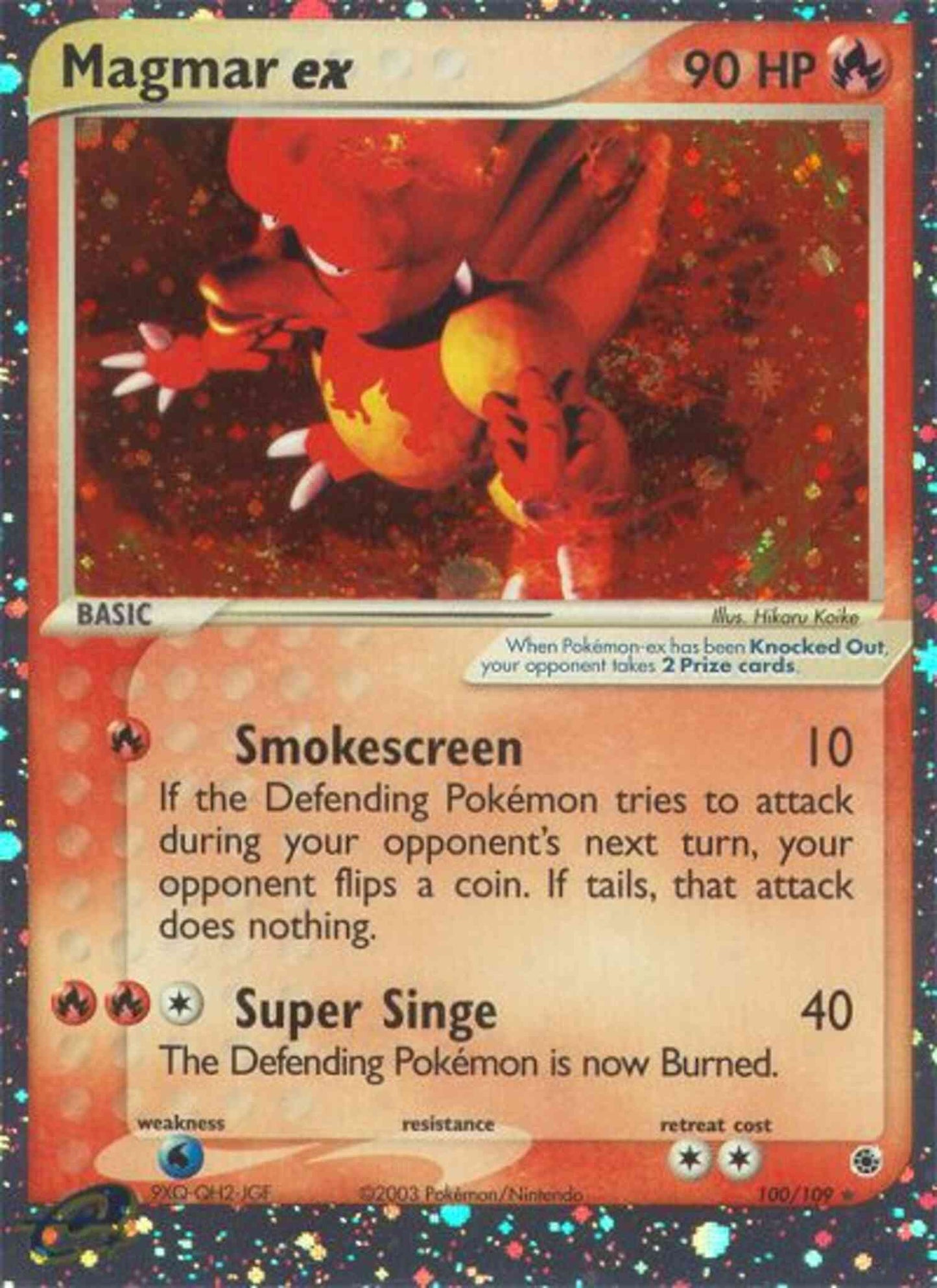 Magmar ex - 100/109 - Rare Holo EX [ex1-100] [Ultra]