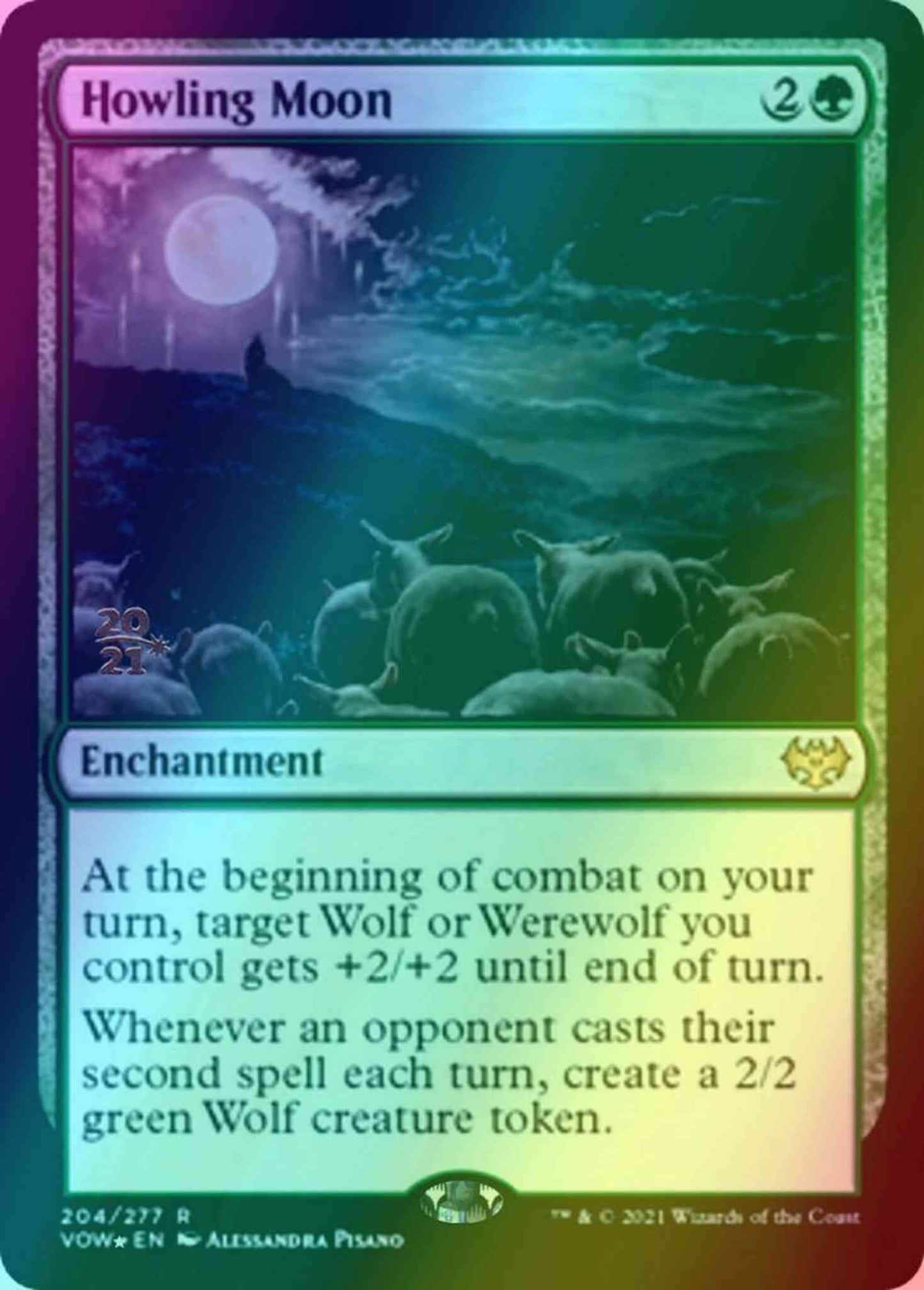Howling Moon [Prerelease] [204s] [Innistrad: Crimson Vow: Promos] [Foil]