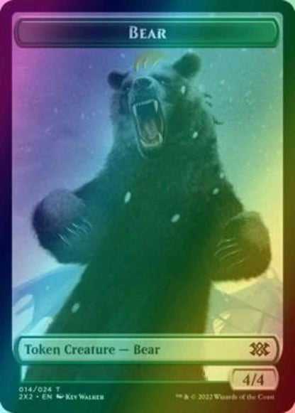 Bear Token (14) // Phyrexian Golem Token (21) [Double Masters 2022: Tokens] [Foil]