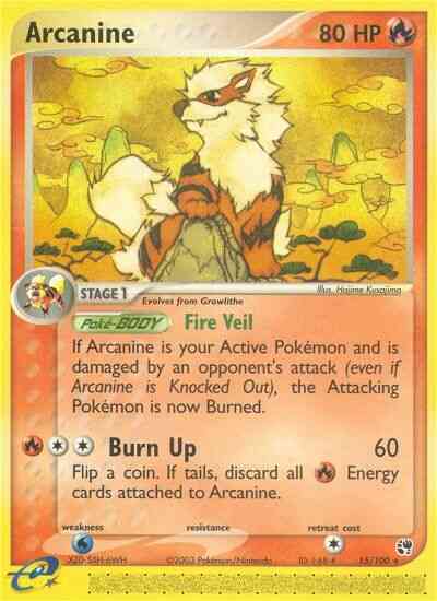 Arcanine - 15/100 - Rare [ex2-15] [Reverse Holo]