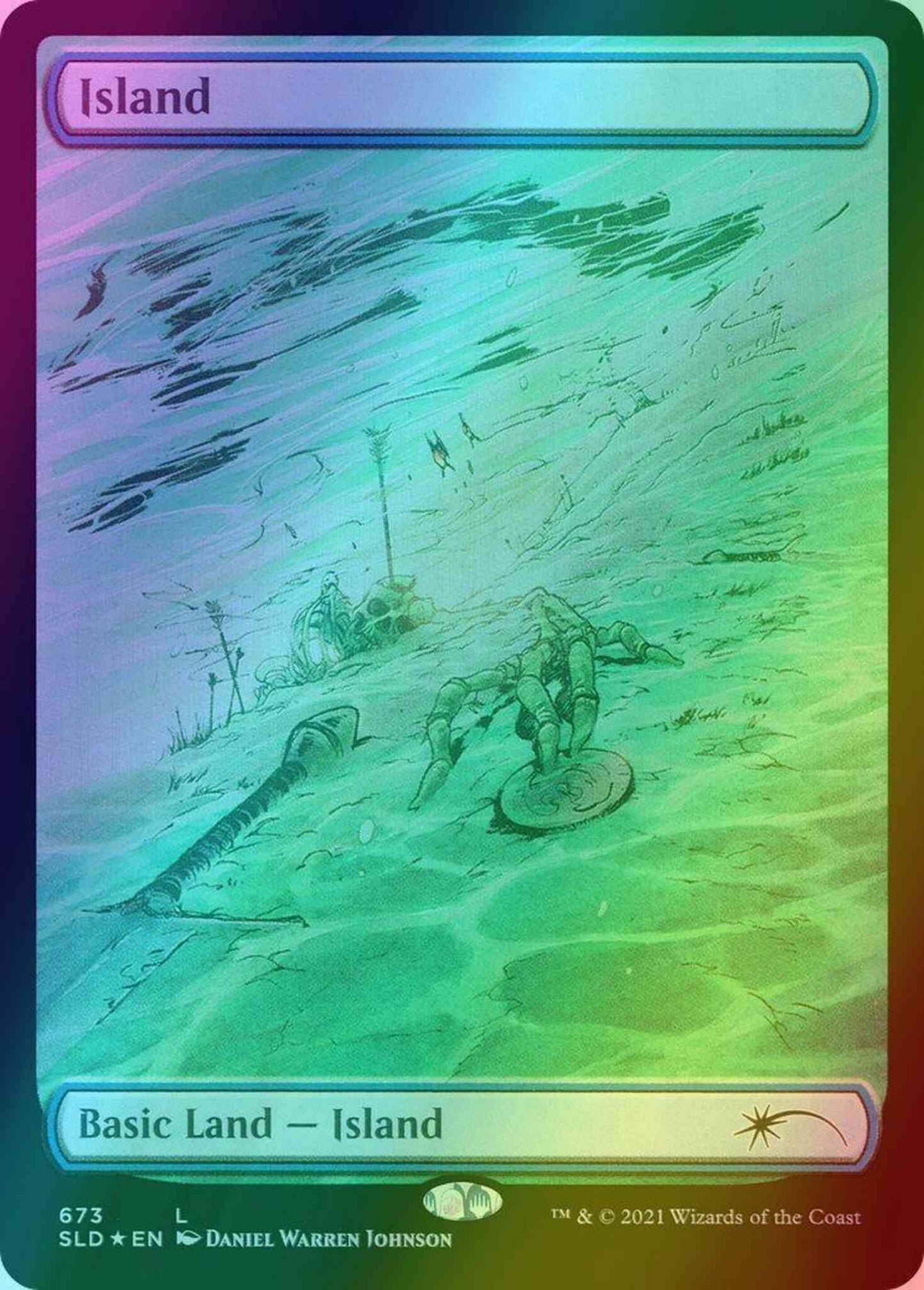 Island [0673] [Full Art] [Heads I Win, Tails You Lose] [Secret Lair Drop] [Foil]