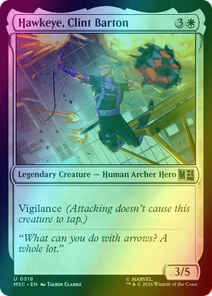 Hawkeye, Clint Barton [518] [Beginner Box] [Marvel Super Heroes: Commander] [Foil]