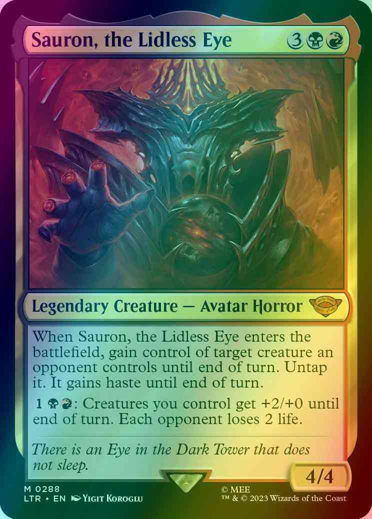 Sauron, the Lidless Eye [288] [Starter Kit] [The Lord of the Rings: Tales of Middle-earth] [Foil]