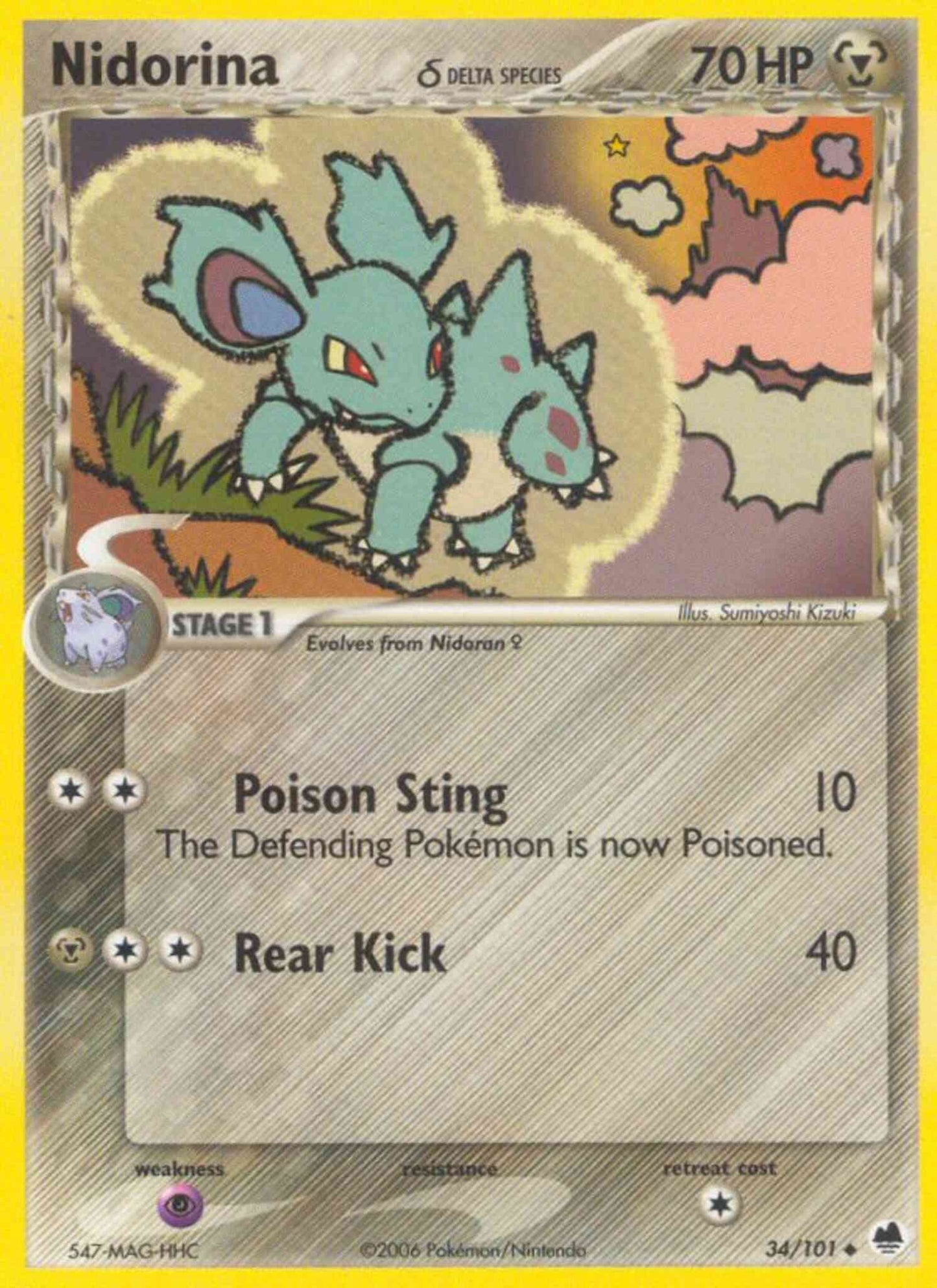 Nidorina δ - 34/101 - Uncommon [ex15-34] [Reverse Holo]