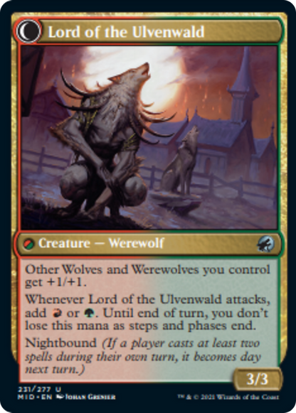 Kessig Naturalist // Lord of the Ulvenwald [231] [Innistrad: Midnight Hunt] [Non-Foil]