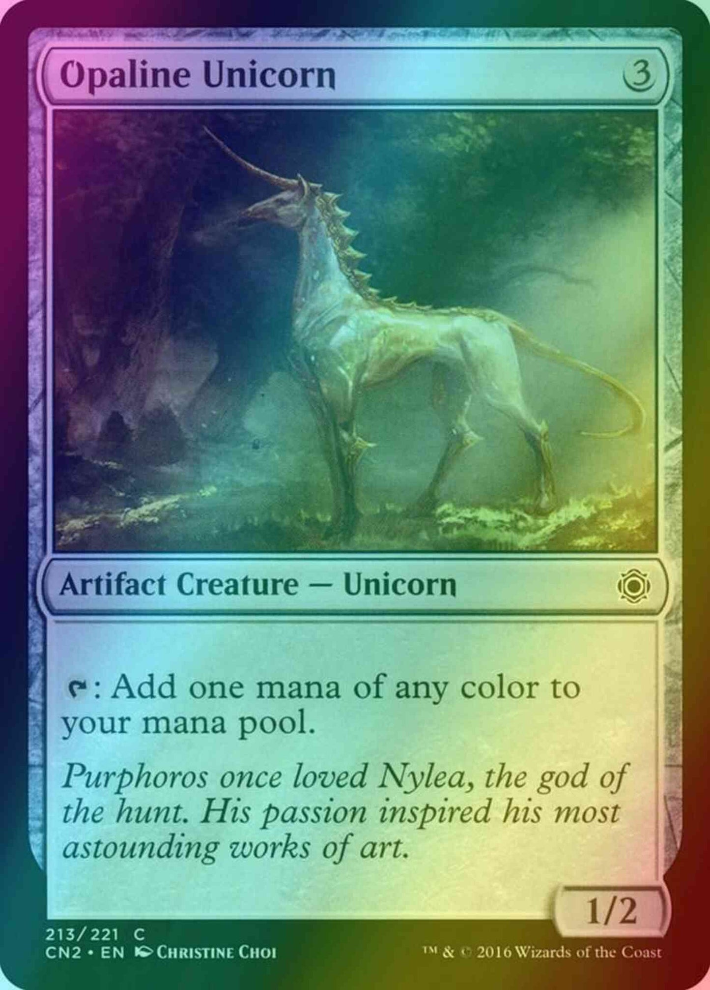 Opaline Unicorn [213] [Conspiracy Take The Crown] [Foil]