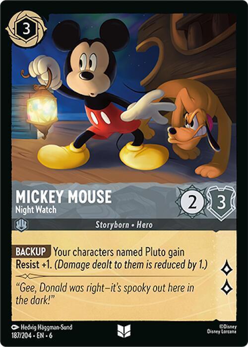 Mickey Mouse - Night Watch - 187/204 [Azurite Sea] [Non-Foil]