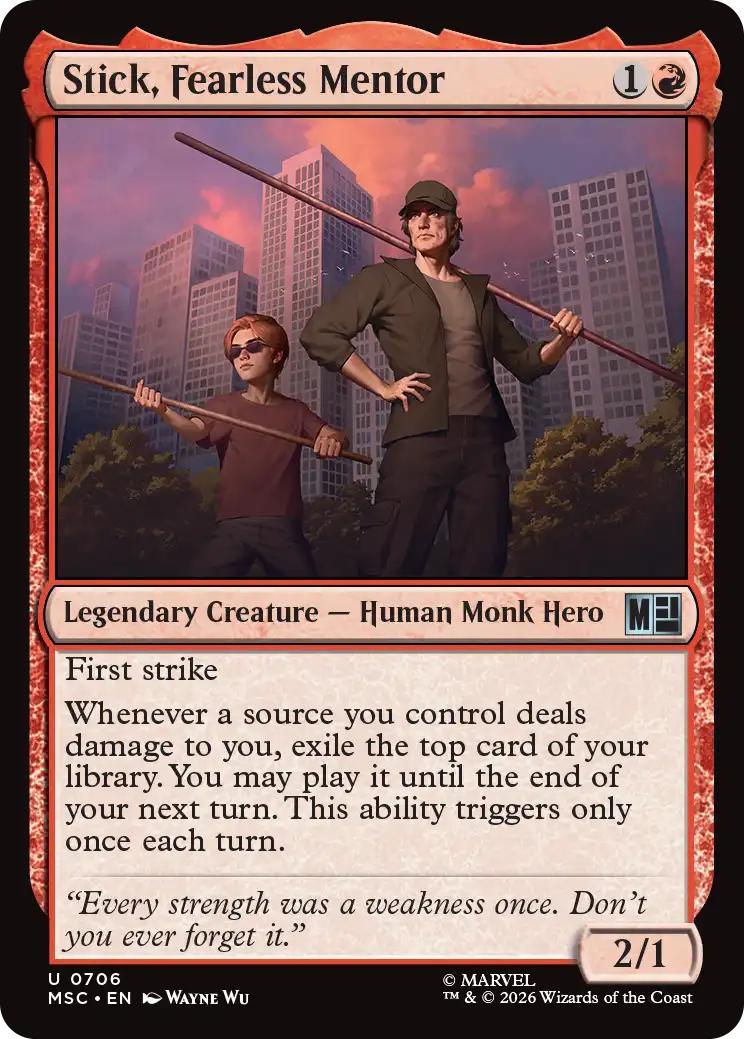 Stick, Fearless Mentor [706] [Jumpstart] [Marvel Super Heroes: Commander] [Non-Foil]