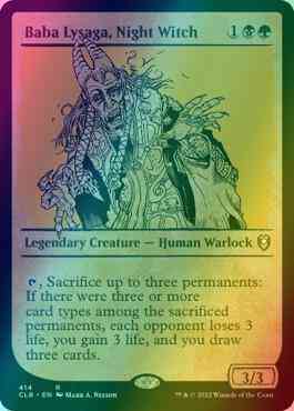 Baba Lysaga, Night Witch [414] [Rulebook Showcase] [Commander Legends: Battle for Baldur's Gate] [Foil]