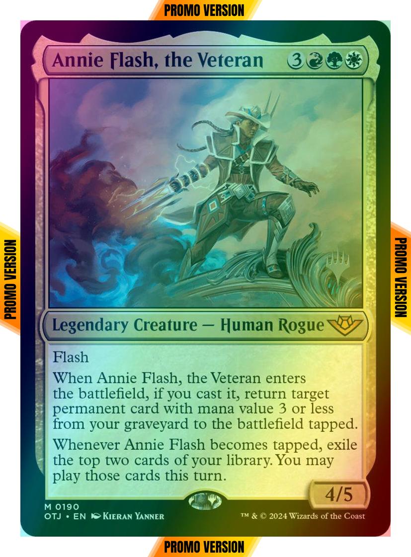 Annie Flash, the Veteran [190p] [Promo Pack] [Outlaws of Thunder Junction: Promos] [Foil]
