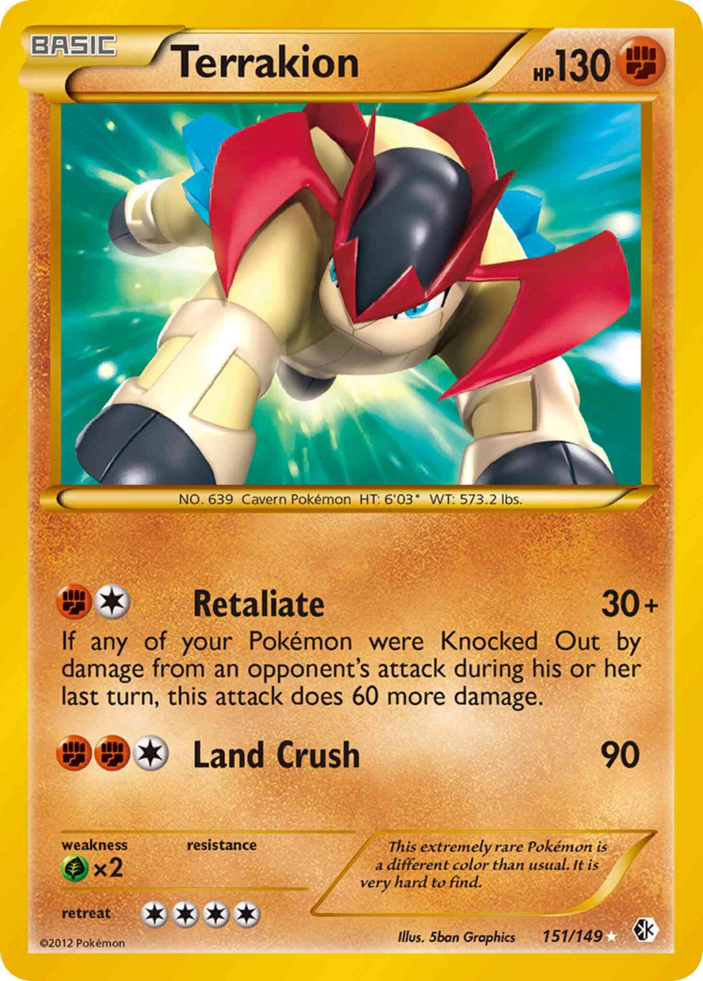 Terrakion - 151/149 - Rare Holo [bw7-151] [Holo]
