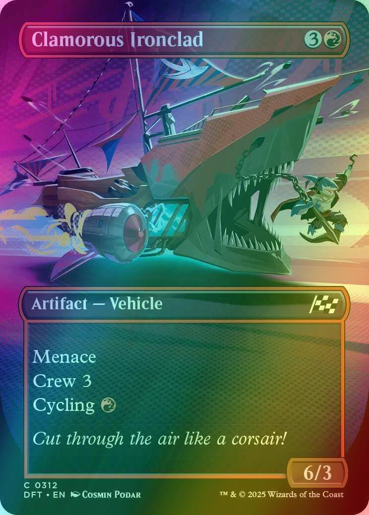 Clamorous Ironclad [312] [Borderless] [Revved Up] [Aetherdrift] [Foil]