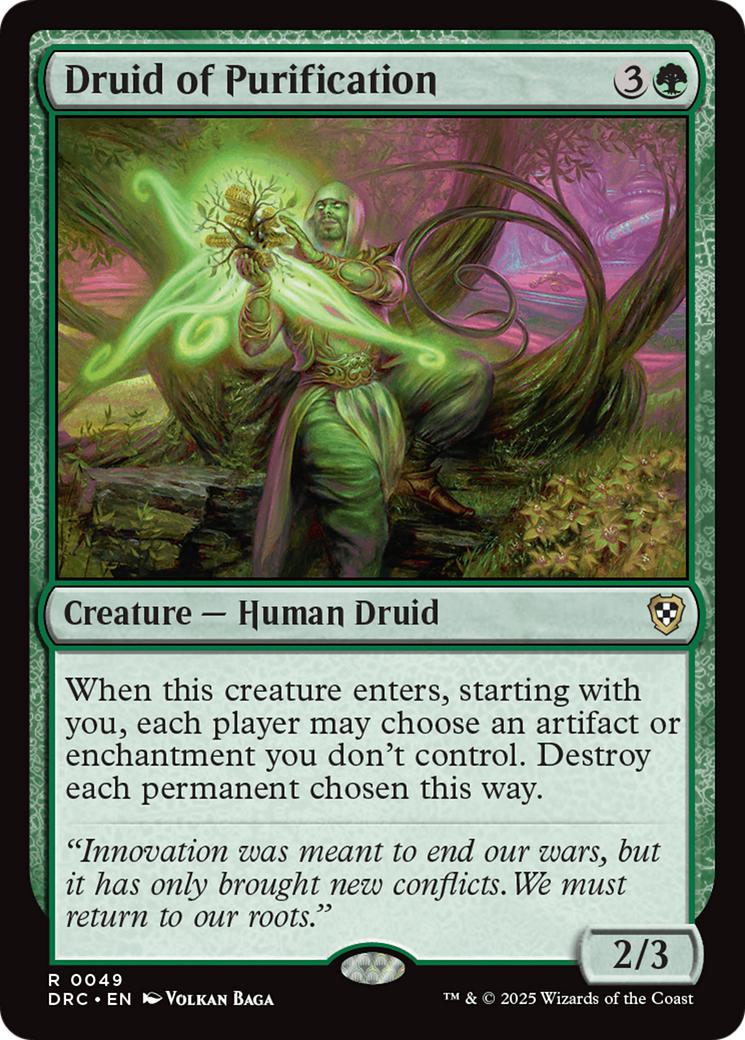 Druid of Purification [49] [Aetherdrift: Commander] [Non-Foil]