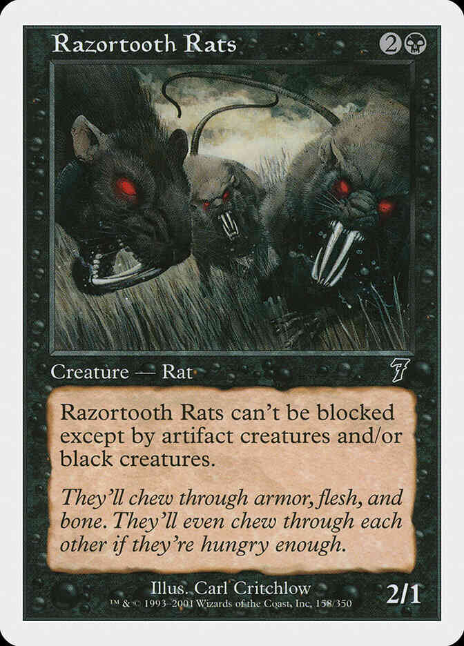 Razortooth Rats [158] [Seventh Edition] [Non-Foil]