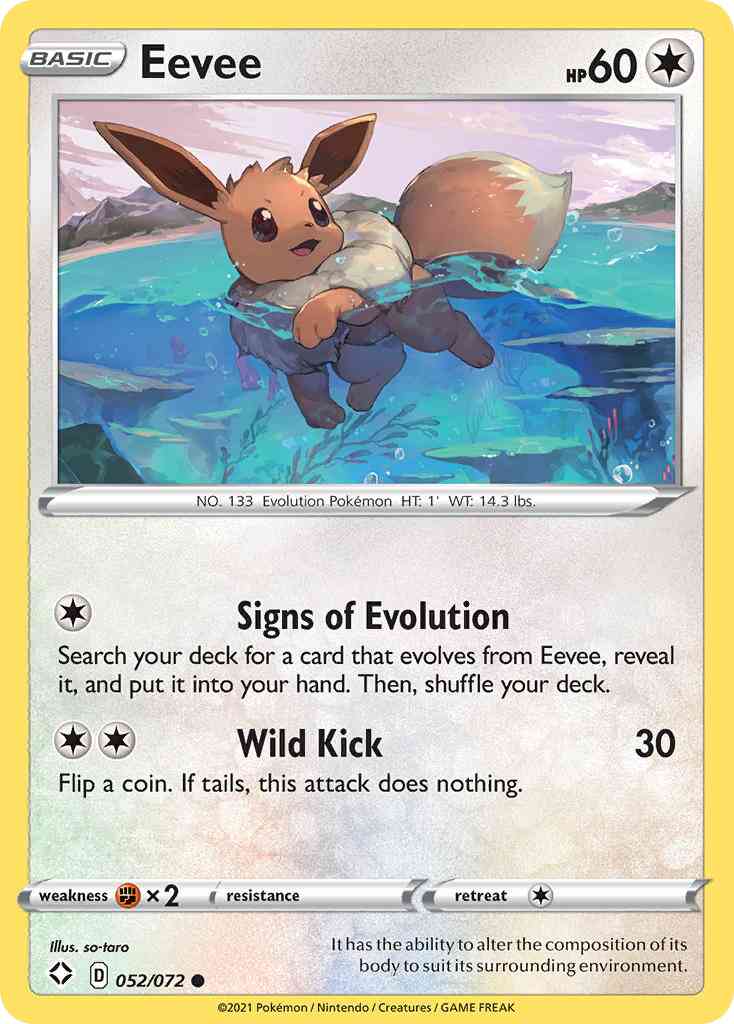 Eevee - 052/072 - Common [swsh45-052] [Reverse Holo]