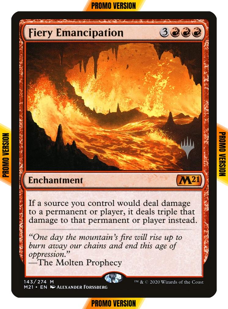 Fiery Emancipation [Promo Pack] [143p] [Core Set 2021 Promos] [Foil]