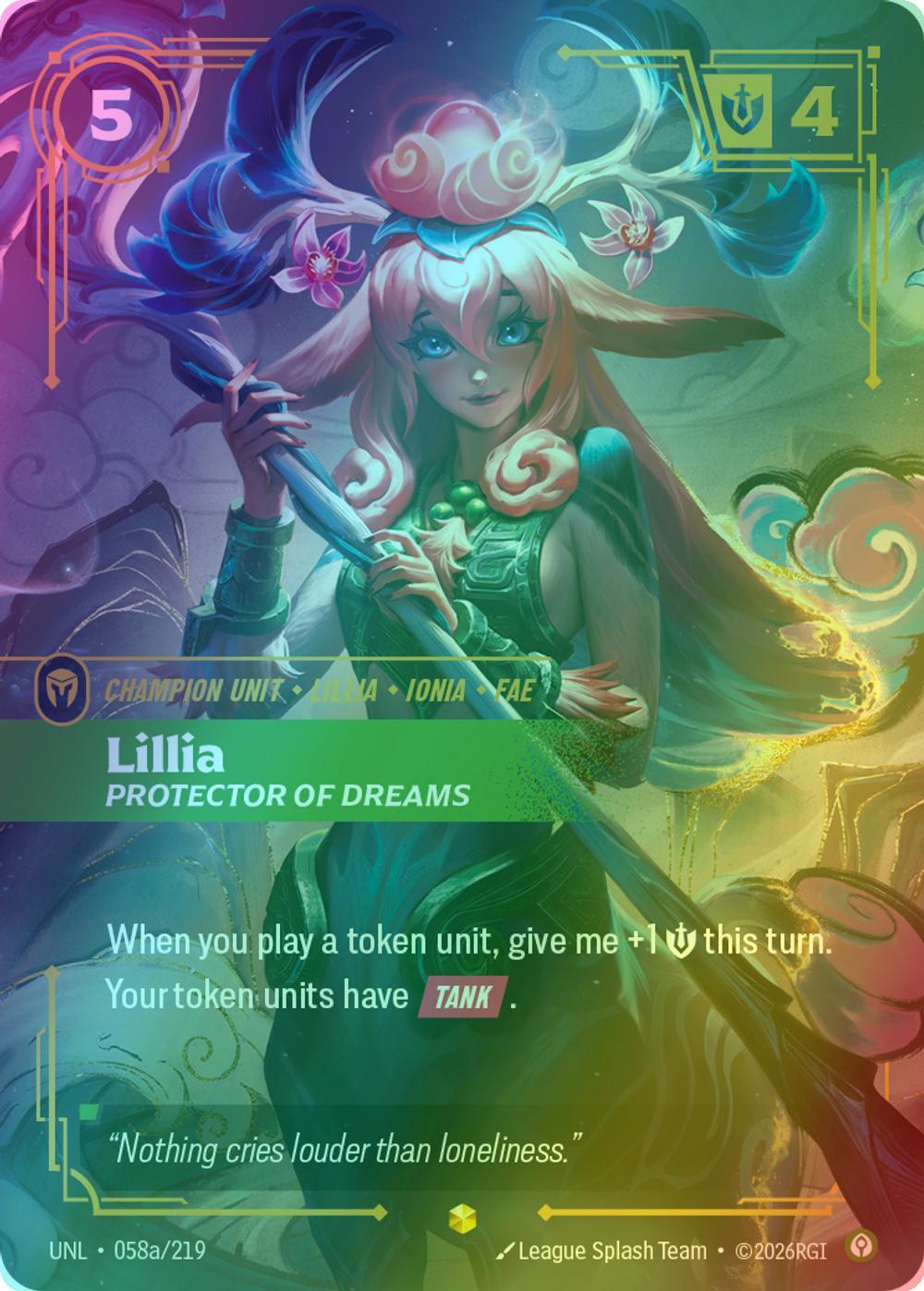 Lillia - Protector of Dreams (Alternate Art) - 058a/219 [Unleashed] [Foil]