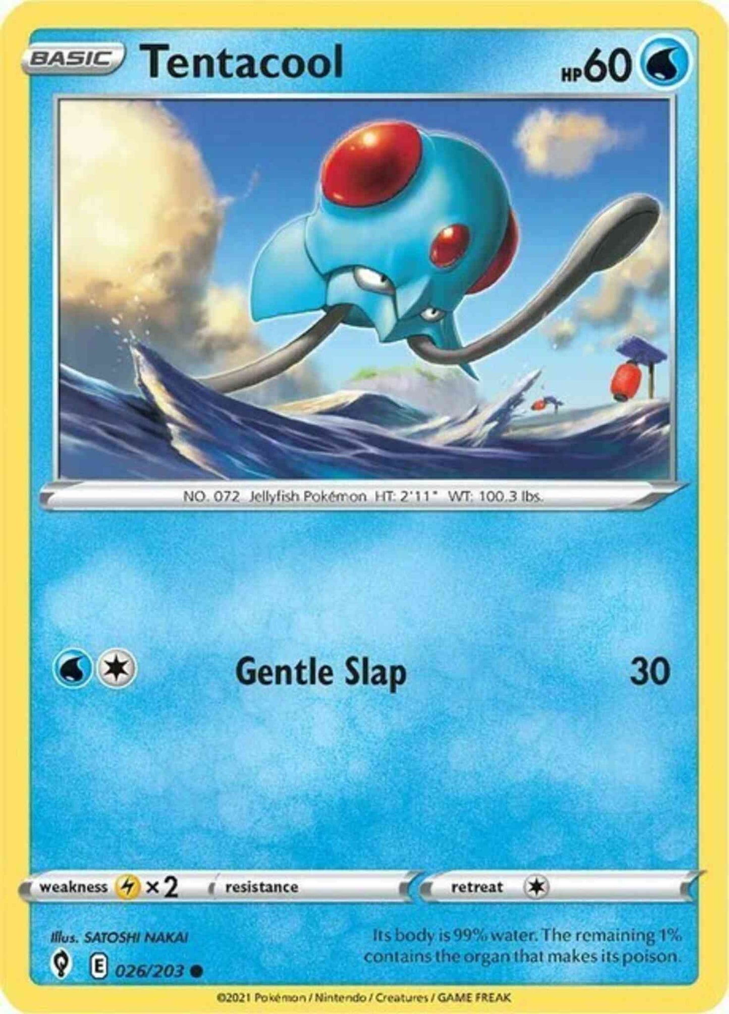 Tentacool - 026/203 - Common [swsh7-026] [Reverse Holo]