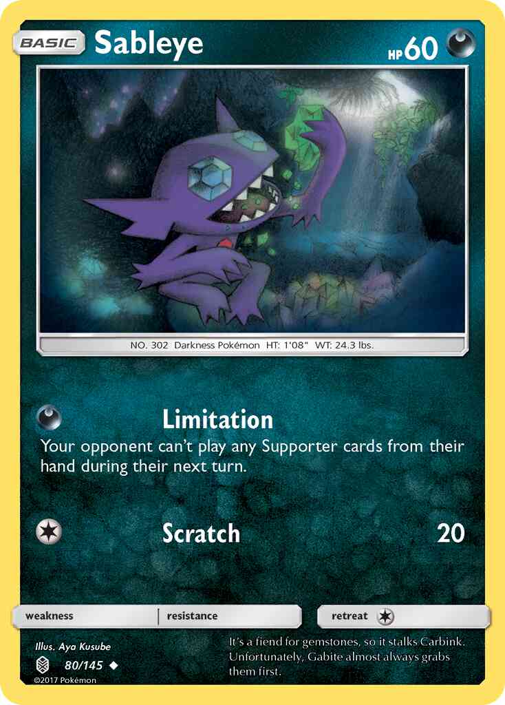 Sableye - 80/145 - Uncommon [sm2-80] [Non-Holo]