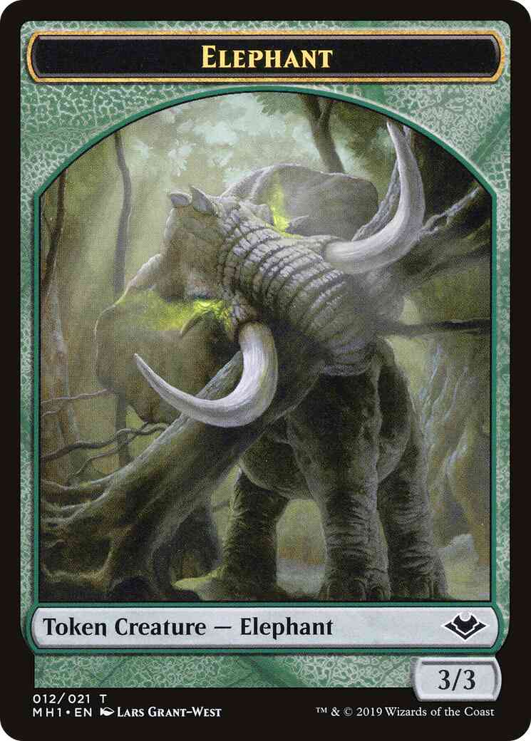 Elephant Token (12) // Soldier Token (04) [Modern Horizons Tokens] [Non-Foil]