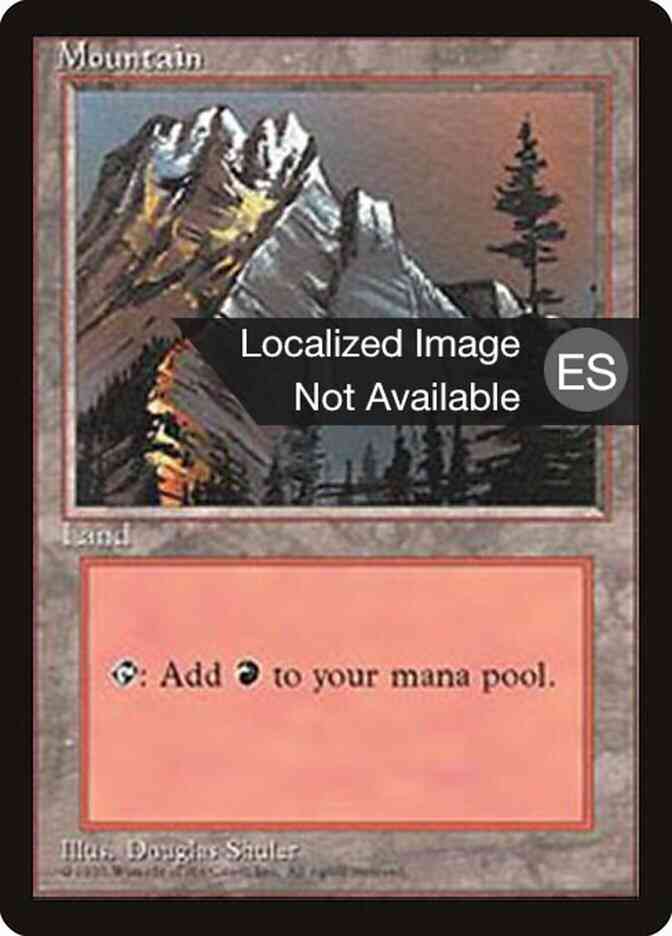 Mountain - Spanish [Red Sky Behind Tall Tree] [373] [Fourth Edition Black Border: Spanish] [Non-Foil]